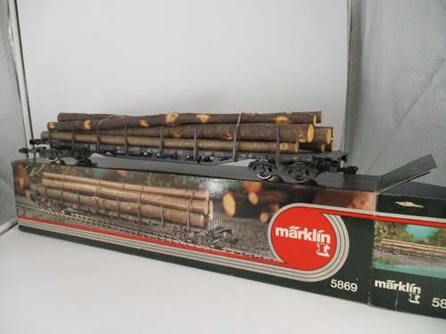 Märklin Spur 1 5869 Güterwagen Holztansportwagen beladen in OVP | Condition: Gebraucht