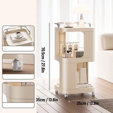 Rolling Utility Cart With Handle Multi Functional Storage Trolley For Office XG5