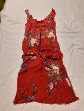 Red Print Summer Dress Women