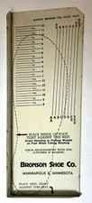 Vintage Bronson Shoe Co. Shoe Size Foot Measurement Device 12.5” X 5”