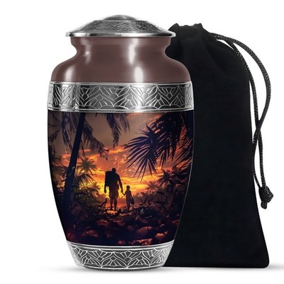 Heroic Father Funeral Urns for Ashes Father, Handcrafted Urn (10 Inch)