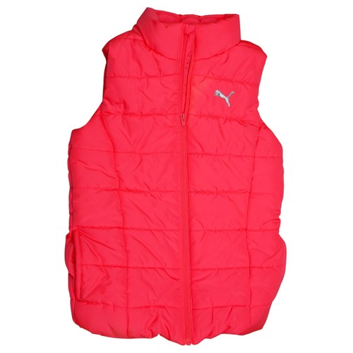 Puma Red Puffer Vest Full Zip Sleeveless Jacket Youth M 10/12