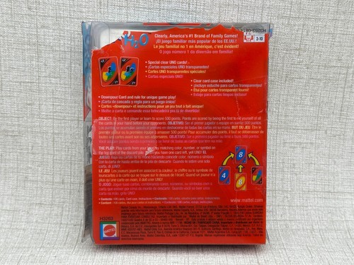 UNO H2O wasserdichtes transparentes Plastikkarten Reise Camping Spiel von Mattel - Bild 2 von 8