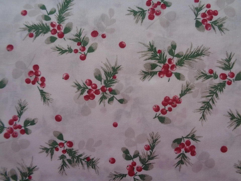 Conjunto de lençóis Laura Ashley algodão percal QUEEN baga vermelha brilhante Natal feriado N - Imagem 2 de 2