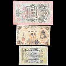 3 100+ Year Old Banknote Set Vintage Money Collectible Currency Heirloom Gift