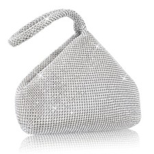 Women's Evening Bag- Upgraded Larger Size Full Rhinestones Bling Wrist Clutch...