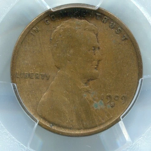 1909-S Lincoln 1c Cent - PCGS VF Details
