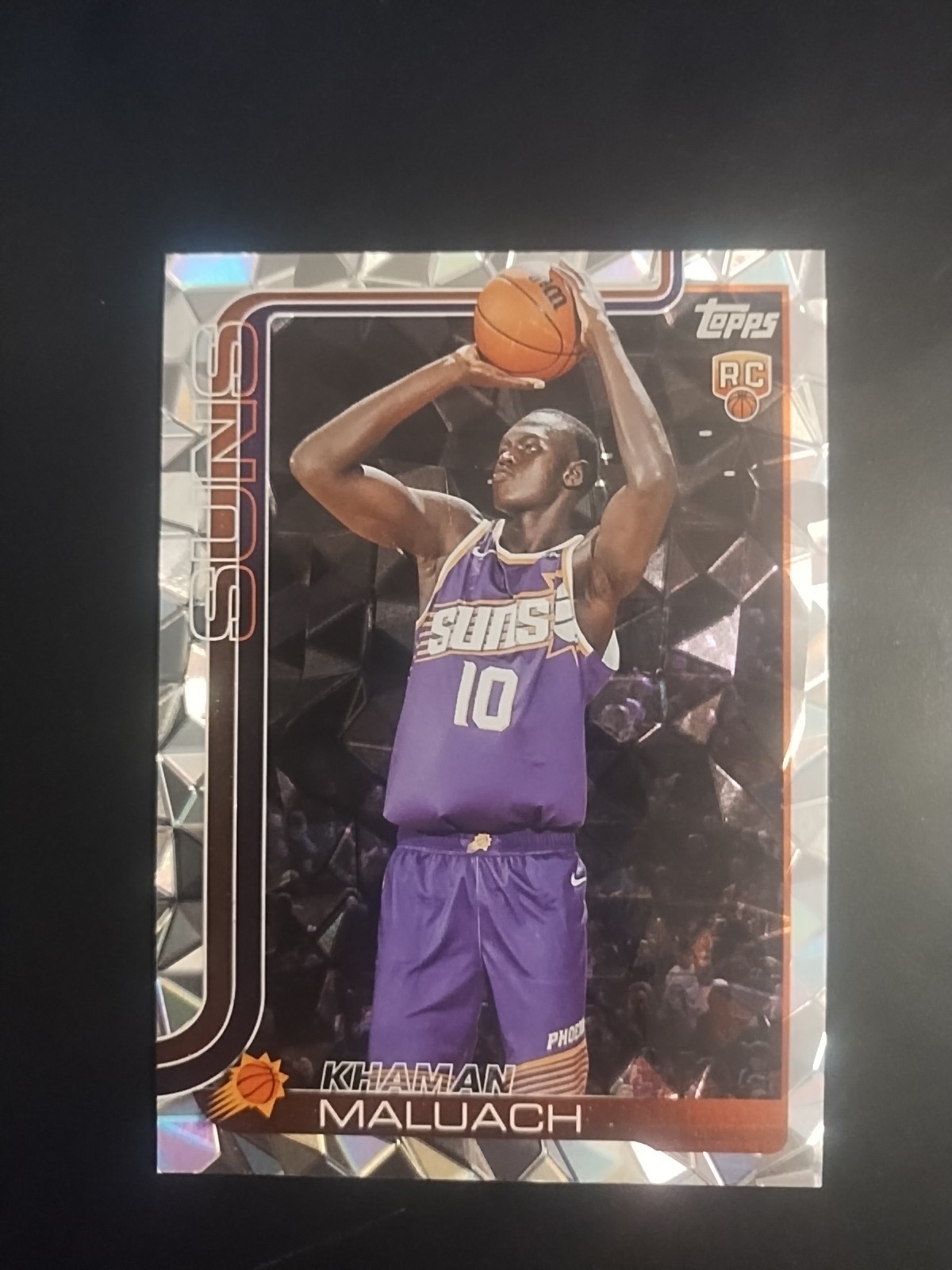 Khaman Maluach 2025-26 Topps #210 Diamante Rookie Card Phoenix Suns
