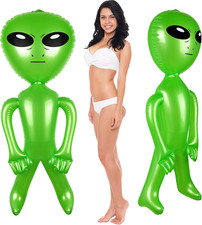2 Pieces Giant Inflatable Alien 63 Inch Jumbo Green Blow up Inflatable Alien Pro