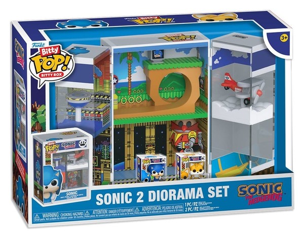 Funko FK93563 - Sonic 2 Bitty Pop! Boxes Vinyl Figur Diorama Set - Neu-image