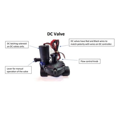Galcon Magnetventil 1'' IG 9V DC Bewässerung Ventil Innengewinde