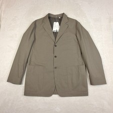 Blazer Uniqlo U Homme L Kaki Coupe Décontractée Veste Sur Mesure Manteau De