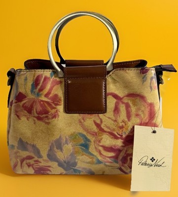 Patricia Nash Empoli Aegean Blooms Floral Leather Crossbody Satchel Bag NWT