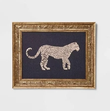 10” x 8” Cheetah Framed Wall Art Canvas Threshold Designed With Studio McGee New