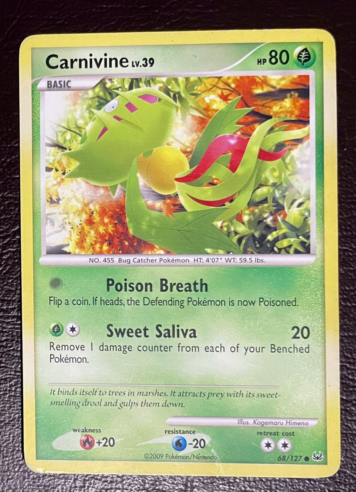 Carnivine 68/127 - Platinum - Common - Pokemon Card TCG - Lightly Played