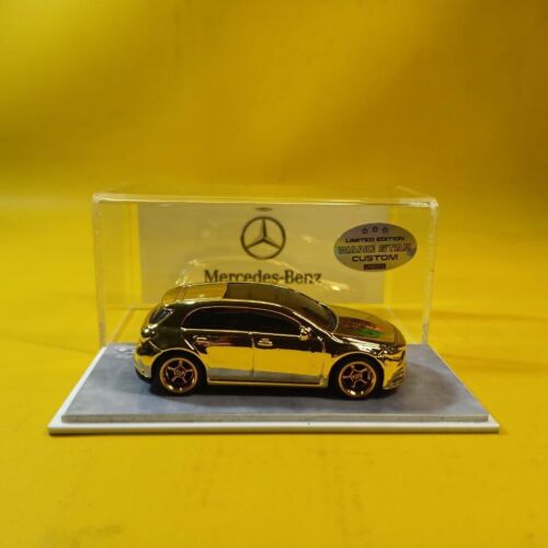 Hot Wheels 2019 MERCEDES-BENZ A-CLASS Gold CHROME (WANGSTAR CUSTOM) REAL RIDERS - Picture 8 of 15