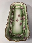 New ListingLimoges-Coronet Tray-Porcelain-Hand Painted-Gold Trim-Pink Florals-Antique