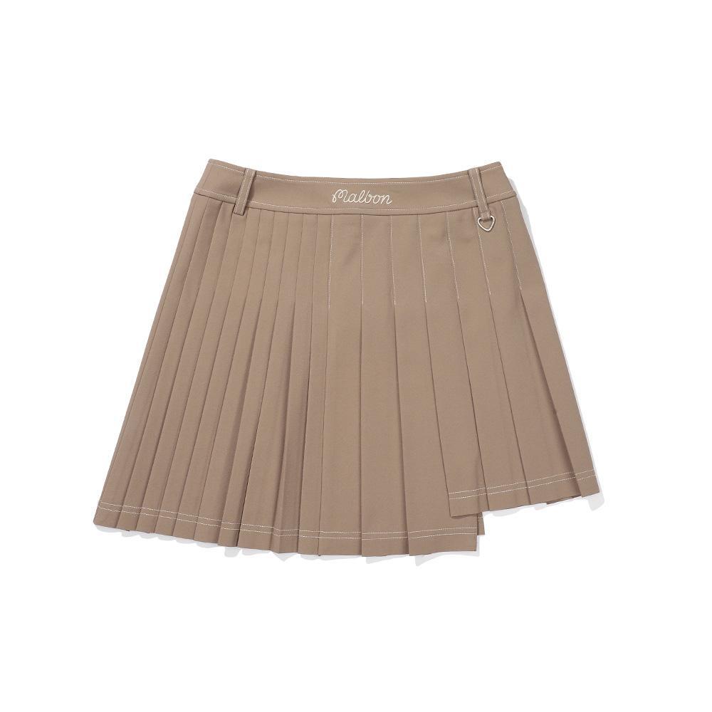 【MALBON GOLF】 Women's Band Pleated Skirt /追跡付 Malbon Golf Wrap Pleats Skirt BEIGE (WOMAN) | eBay