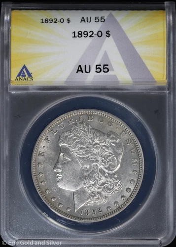 1892-O $1 Morgan Silver Dollar ANACS AU 55