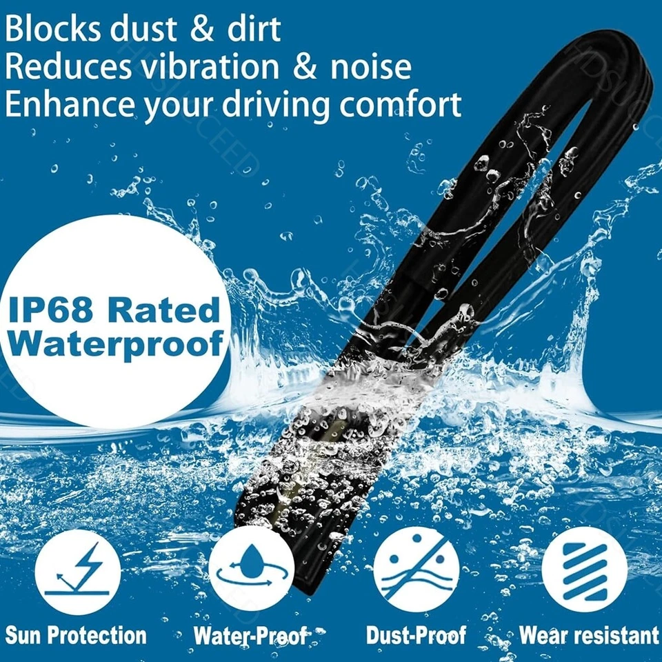 Juego de sellos de resistencia a la intemperie para ventana de puerta delantera para camioneta Chevy GMC Foto 3 de 4