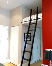 Putnam Classic #1 White Oak 96-1/4" with 24" Top Bent Loft Ladder (NO HARDWARE)