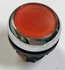 EATON M22M DRL R Red Illuminated Flush Head Pushbutton Metal Bezel M22-DLH-R