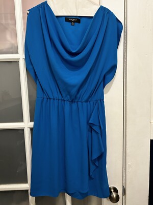 Nine West Bright Blue Ruffle Trim Fit And Flare Dress Size 4 | eBay Nine West Bright Blue Ruffle Trim Fit And Flare Dress Size 4 | eBay