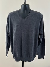 JOS A BANK TRAVELER NWT Mens XL Gray Pima Cotton V-Neck Long Sleeve Sweater