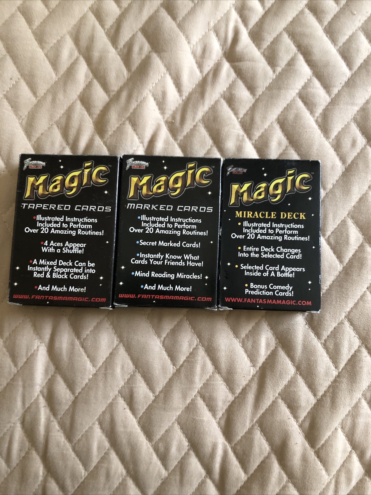 Lot Of 3 Sets Magic Playing Cards Tricks: Tapered Svengali & Marked ...