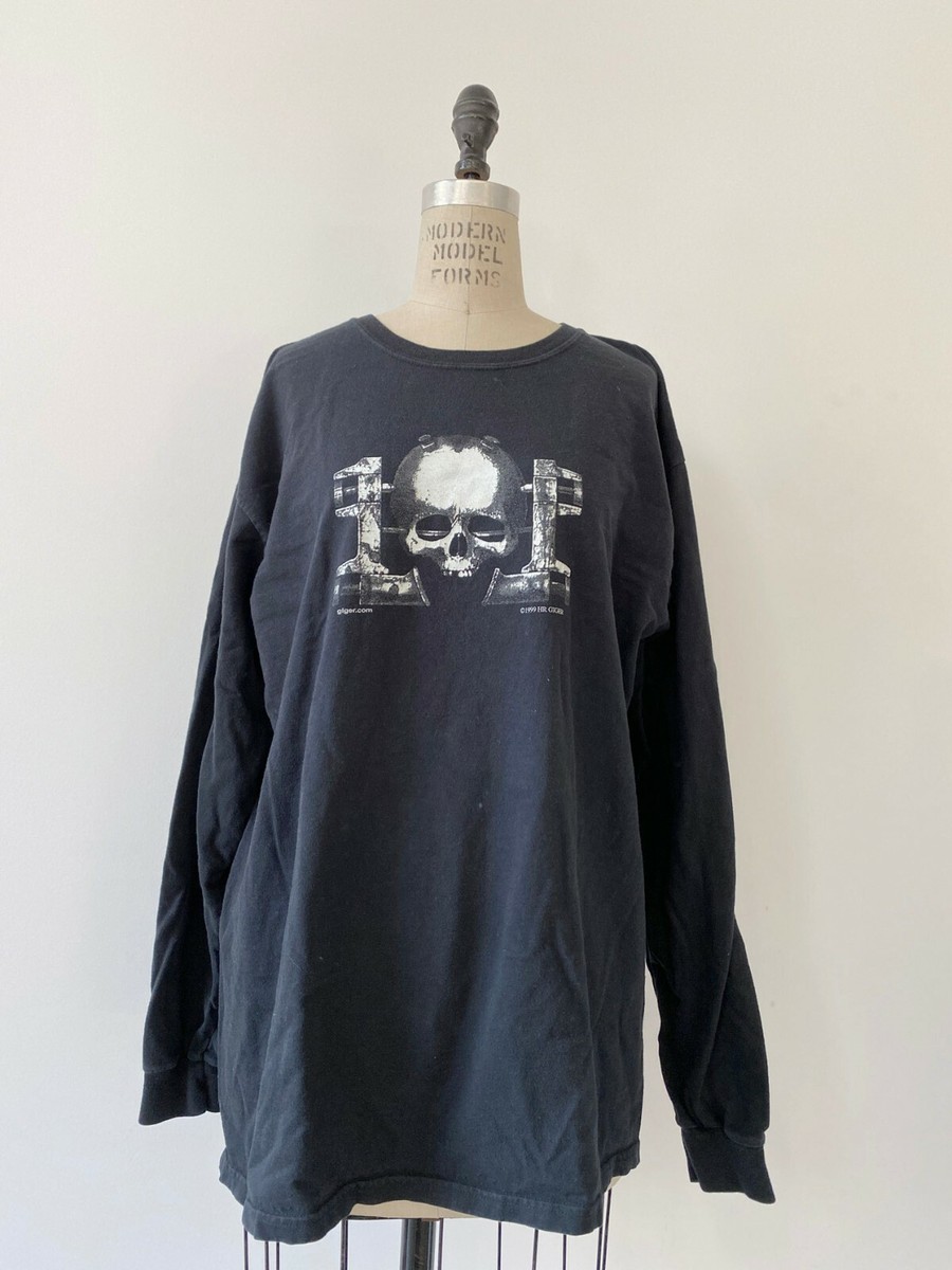 ⭕ 90s Vintage H.R. Giger museum LS shirt : occult rave punk death