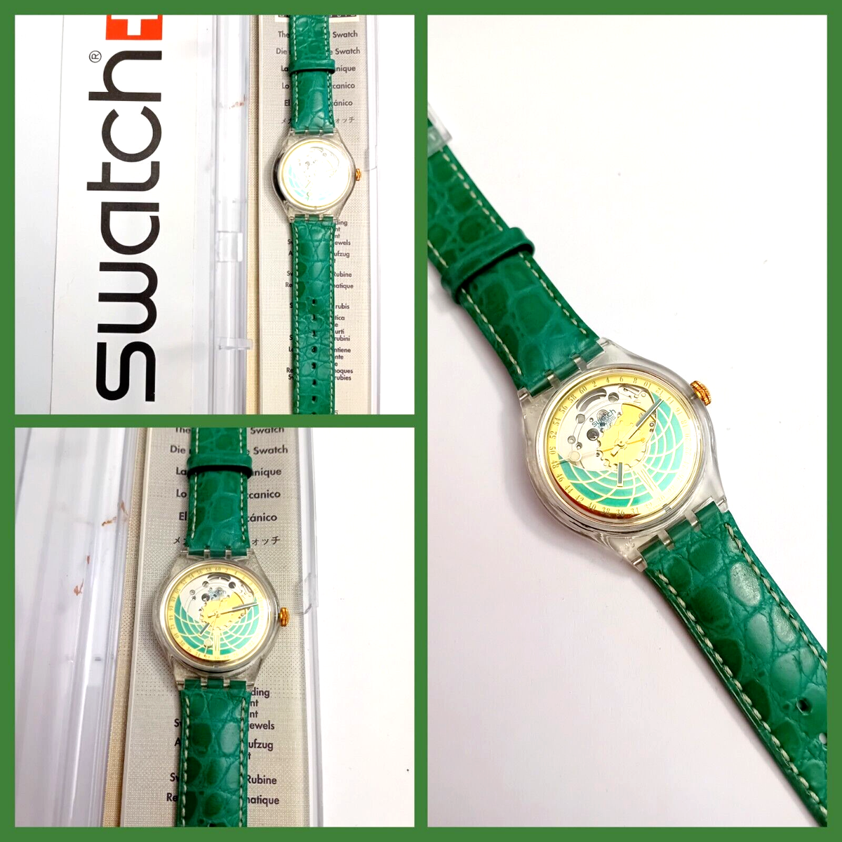Swatch Automatico Nuovo NOS Ramarro SAK111 1994 Vintage Orologio 
