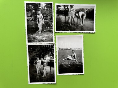 4 x Photo, Red Cross Sisters, Sunbathing in Montignac 1940, FRA XT55073