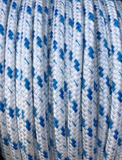 Braid On Braid Rope 6mm,8mm,10mm,12mm,14mm White With Flecks Kingfisher