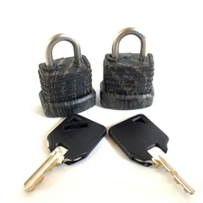 2 PACK FIELD & STREAM RUBBER COATED CAMO MINI LOCK WITH KEYS