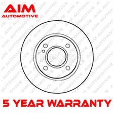 1x Brake Disc Front Aim Fits Ford Fiesta 2008- Ka 2016- 8V511125AD