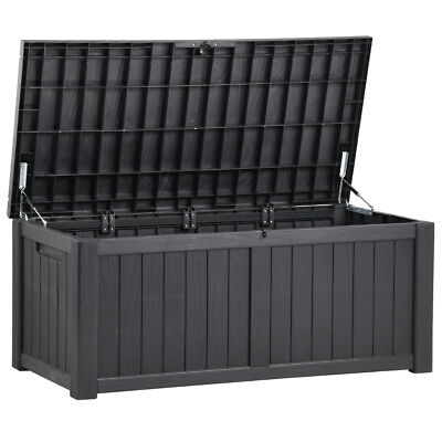 #ad Portable 120 Gallon Outdoor Deck Storage Box Waterproof Resin Patio Pool Cushion $116.15