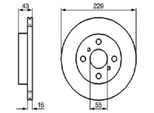 Genuine Bosch Brake Disc 0 986 478 491 for Toyota
