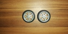 PLAYMOBIL "2x cerchio + pneumatico" argento, pneumatici moto, moto, macchina da corsa