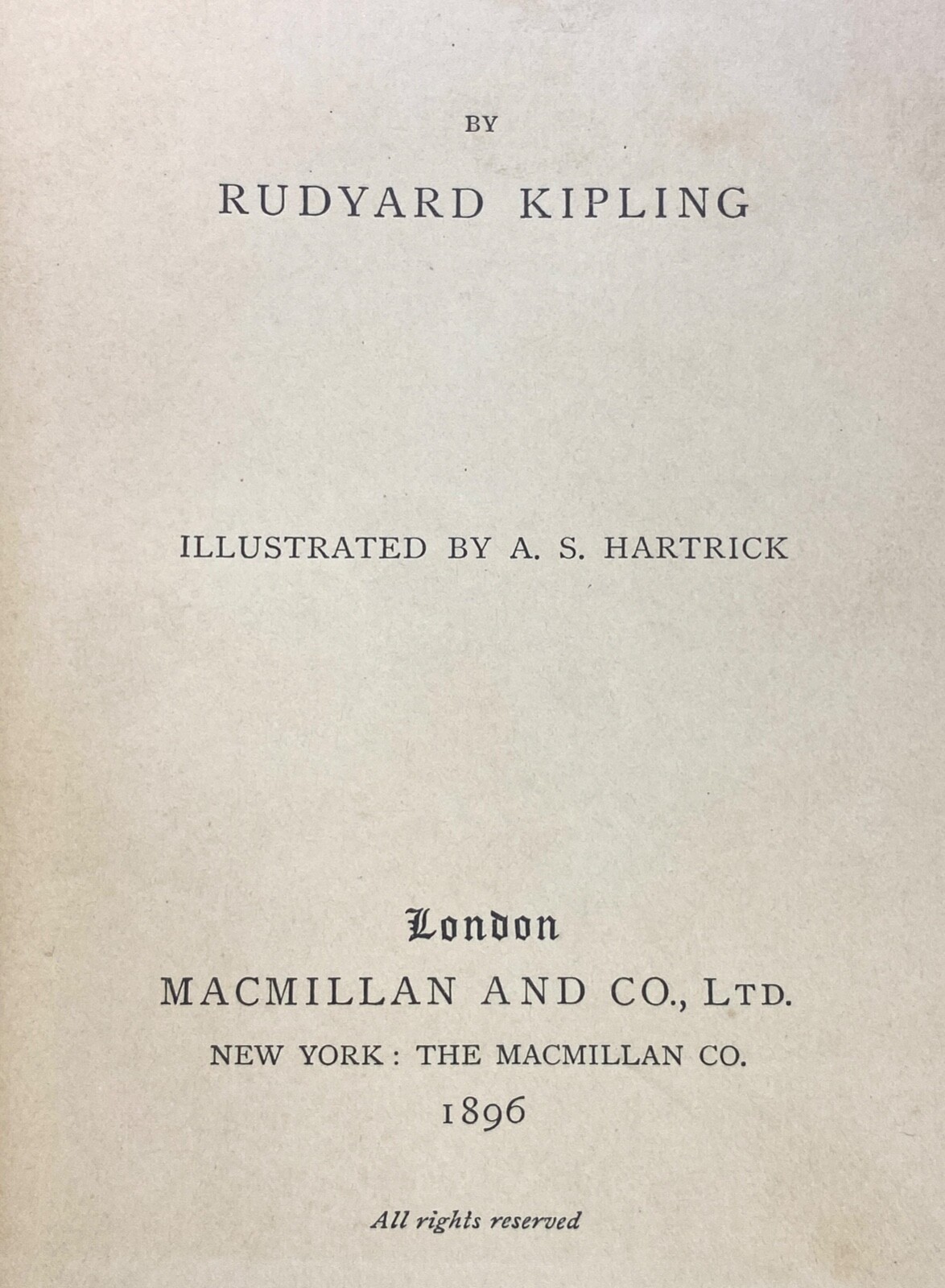 Rudyard Kipling Soldier Tales UK True 1st 1st 1896 Author