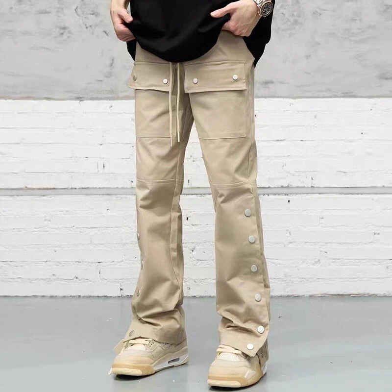 Ankle button cheap pants