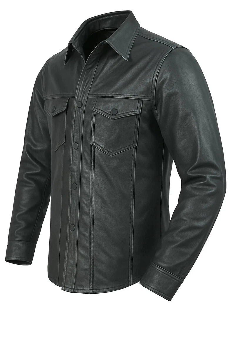 leather motorcycle shirt products for sale | eBay