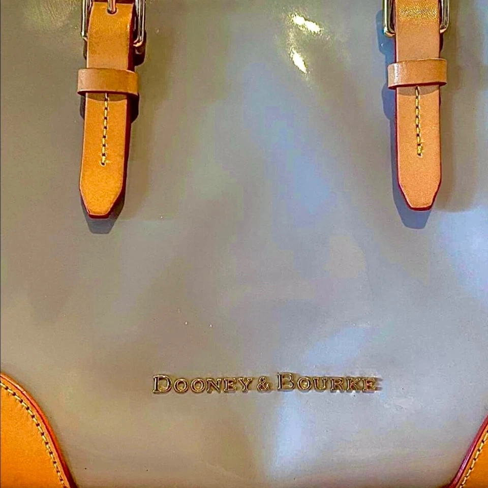 Bolso de hombro Dooney & Bourke charol cartera y bandolera azul gris Janine Foto 2 de 4