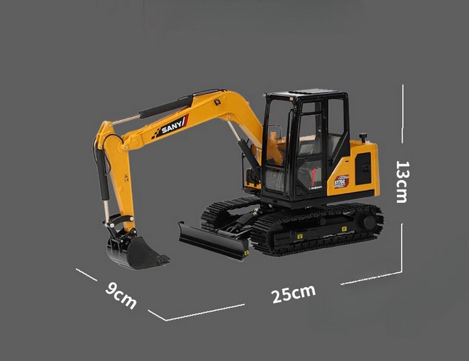 1/25 Scale SANY SY75C Compact Excavator Diecast Model Toy Collection Gift NIB - Image 4 of 4