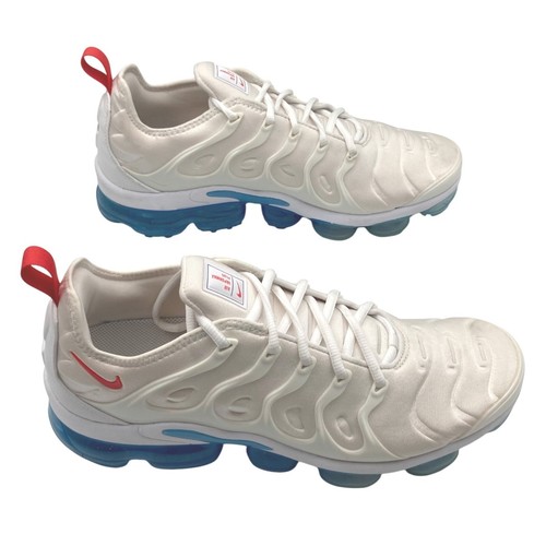 Nike Hombres AIR VAPORMAX PLUS Tenis DV2119-100 Talla 11 Blanco Azul Universitario - Imagen 5 de 15