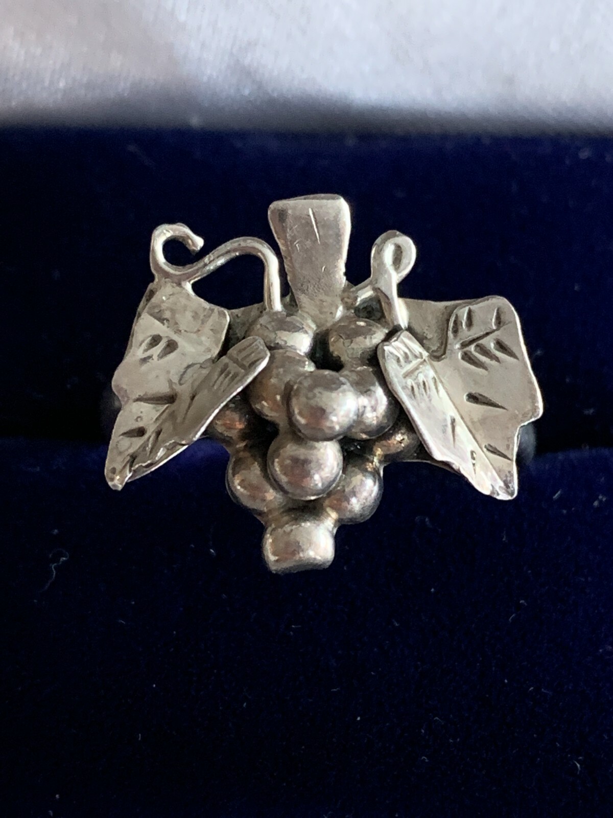 Vintage Solid Silver Ring Size Q Tested Silver  G… - image 1