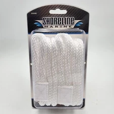 Shoreline Marine 2 Pack 3/8 Inch 6 Foot Solid Braid Polypropylene Fender Lines