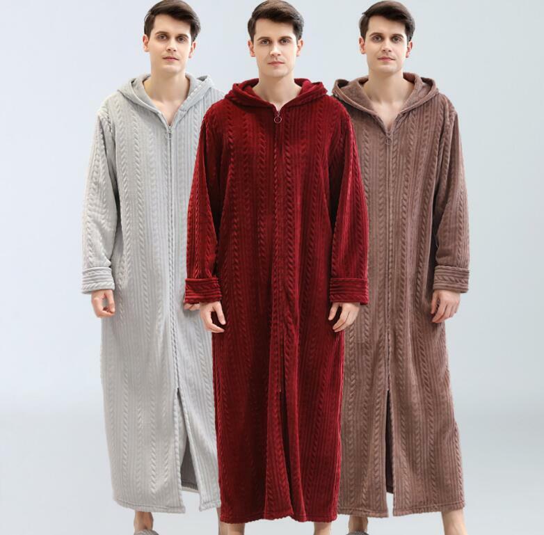 mens zipper robe
