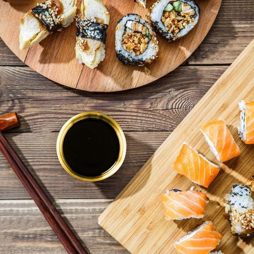 8 Pack 3.2" Stainless Steel Mini Sauce Dishes, Sushi Dipping Bowls, Golden - Picture 4 of 7