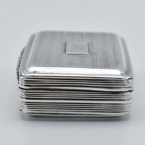 Georgian Antique Solid Silver Snuff Box 1829 Thomas Shaw George IV - Picture 4 of 10