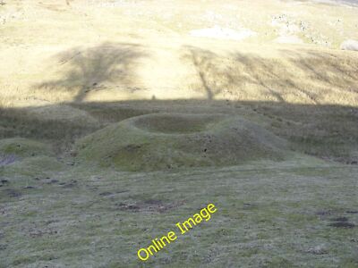 Photo 6x4 Old mine, Nappa Scar The evening sun casts a shadow over a disu c2011